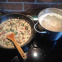 Kluski ze szpinakiem 