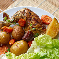 Kurczak pieczony na butelce