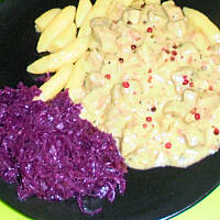 Duszona szynka z szynką w śmietanie wg M&Ł