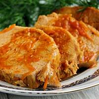 schab w piwnym sosie...