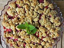 Fot. tingra, Deser z rabarbarem i truskawkami