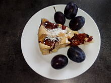 Fot. ulciapulcia, ciasto z węgierkami bez tłuszczu