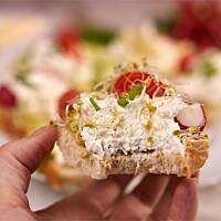 Twarożek wiosenny z kiełkami rzodkiewki