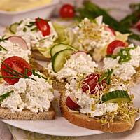 Twarożek wiosenny z kiełkami rzodkiewki