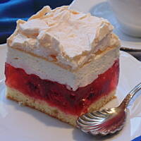 Malinowe na biszkopcie 