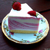 Zebra na zimno truskawkowo waniliowa