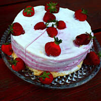 Zebra na zimno truskawkowo waniliowa