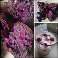 Ekspresowe ciasto kakaowe z mrożonymi wiśniami