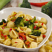 Orecchiette pugliesi brokułowo paprykowe