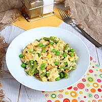 Kolorowe risotto z kurczakiem i warzywami