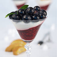 Deser wiśniowy z pianką jogurtową