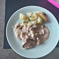 Polędwiczki w sosie kurkowym