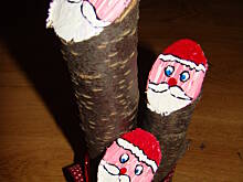 Fot. Wróbelek, Mikołaje i bałwanki z drewna