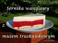 Fot. Weron!ka, Sernik waniliowy z musem truskawkowym