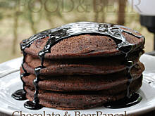 Fot. katy12, Czekoladowo Porterowe Pancakes z syropem z nutą wiśni