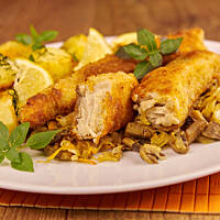 Smażony łosoś bałtycki