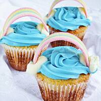 Mega waniliowe muffinki tęczowe…