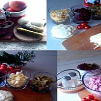 Sałatka z buraków kiszonych - w dwóch wersjach podania. 