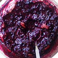 Krem/dżem porzeczkowo-bananowy na lody, koktajl, do gofrów  