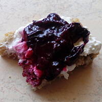 Krem/dżem porzeczkowo-bananowy na lody, koktajl, do gofrów  