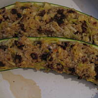 Cukinia z kaszą jęczmienną