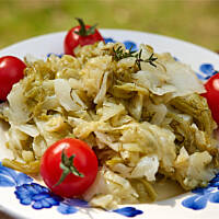 Młoda kapusta ze śmietaną