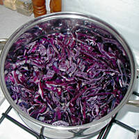 Czerwona kapusta z rodzynkami