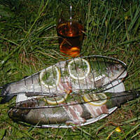 Pstrąg z boczkiem i cytryną