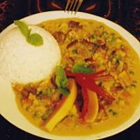 Jagnięcina w curry z papają