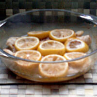 Mintaj pieczony z cytryną