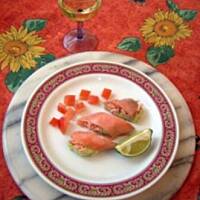 roladki z wedzonego lososia