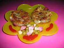 Fot. kropka1976, Placki ziemniaczane z groszkiem i kiełbaską