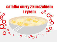 Fot. szklanki, super sałatka na imprezę :-) ryżkurczakcurry