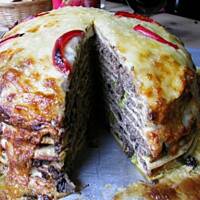 tort nalesnikowy z miesem mielonym