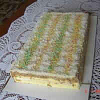 Ciasto serowo-kokosowo-orzechowe z masą budyniową