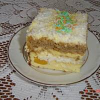 Ciasto serowo-kokosowo-orzechowe z masą budyniową