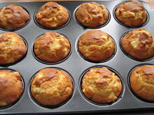 Fot. kisiela, Muffiny z jablkiem i maslem orzechowym