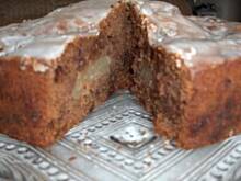 Fot. nutella, Ciasto z gruszkami rumem czekoladą i cynamonem