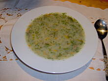 Fot. ananas, Zupa koperkowa z grysikiem