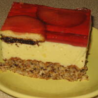 Placek z delicjami i galaretką