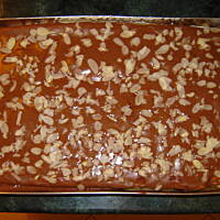 Szarlotka z galaretką i budyniem