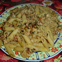 Penne z dorszem