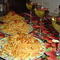 Spaghetti linguine z owocami morza - mrożonka