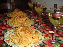 Fot. porka, Spaghetti linguine z owocami morza - mrożonka