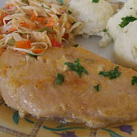 Piersi kurczaka zapiekane w sosie pomarańczowym