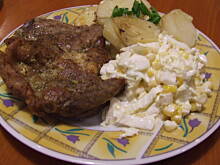 Fot. bing_translator, Pork on potatoes