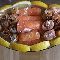 Przekąska z wędzonego łososia