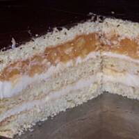 Sernik gotowany z jabłkami