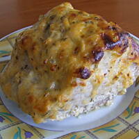 Pieczeń wieprzowa w cebulowo-serowej panierce