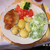 kotlet schabowy z pieczarkami